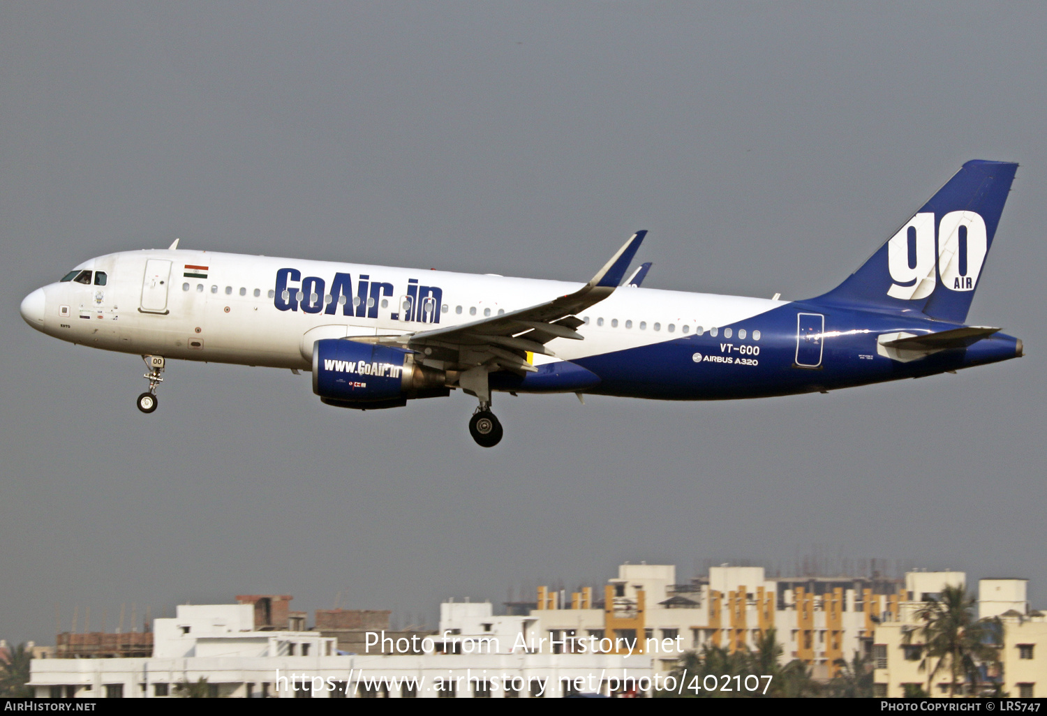 Aircraft Photo of VT-GOO | Airbus A320-214 | GoAir | AirHistory.net #402107