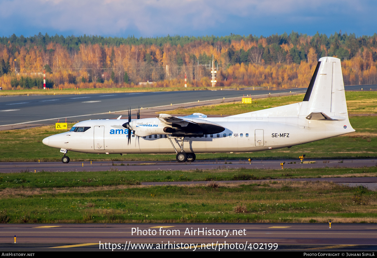 Aircraft Photo of SE-MFZ | Fokker 50 | Amapola Flyg | AirHistory.net #402199