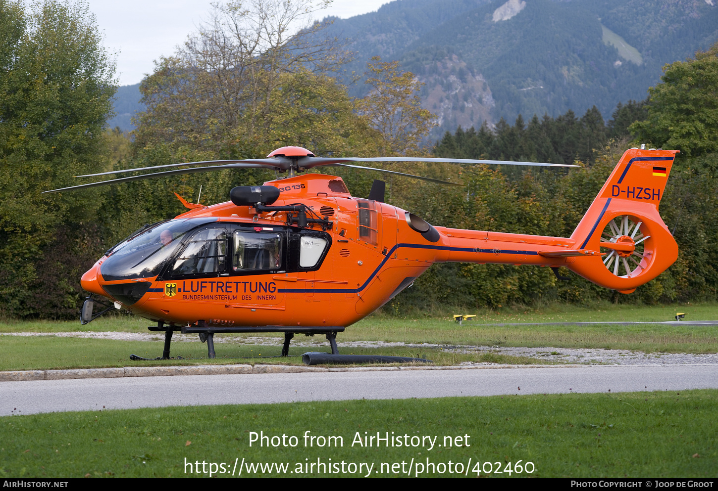 Aircraft Photo of D-HZSH | Eurocopter EC-135T-2+ | Luftrettung - Bundesministerium des Innern | AirHistory.net #402460