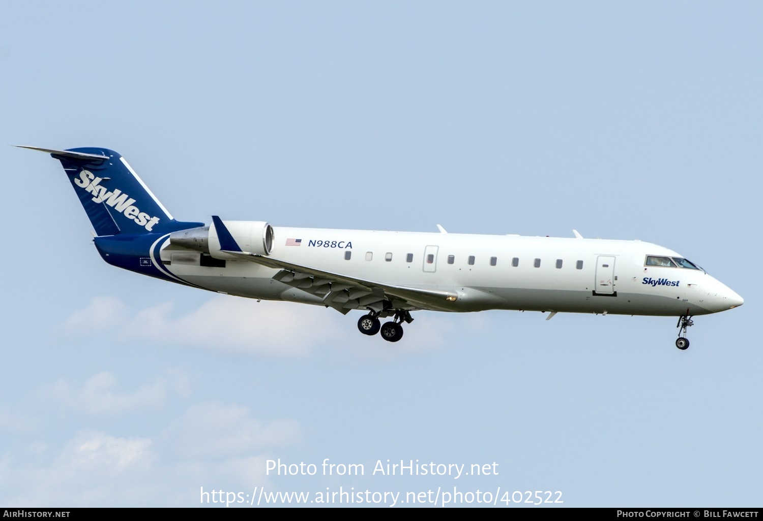 Aircraft Photo of N988CA | Bombardier CRJ-100ER (CL-600-2B19) | SkyWest Airlines | AirHistory.net #402522