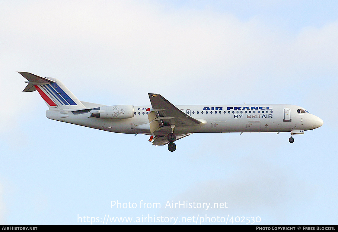 Aircraft Photo of F-GPXA | Fokker 100 (F28-0100) | Air France | AirHistory.net #402530