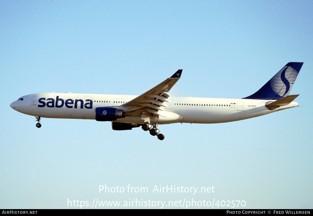 Aircraft Photo of OO-SFO | Airbus A330-301 | Sabena | AirHistory.net #402570