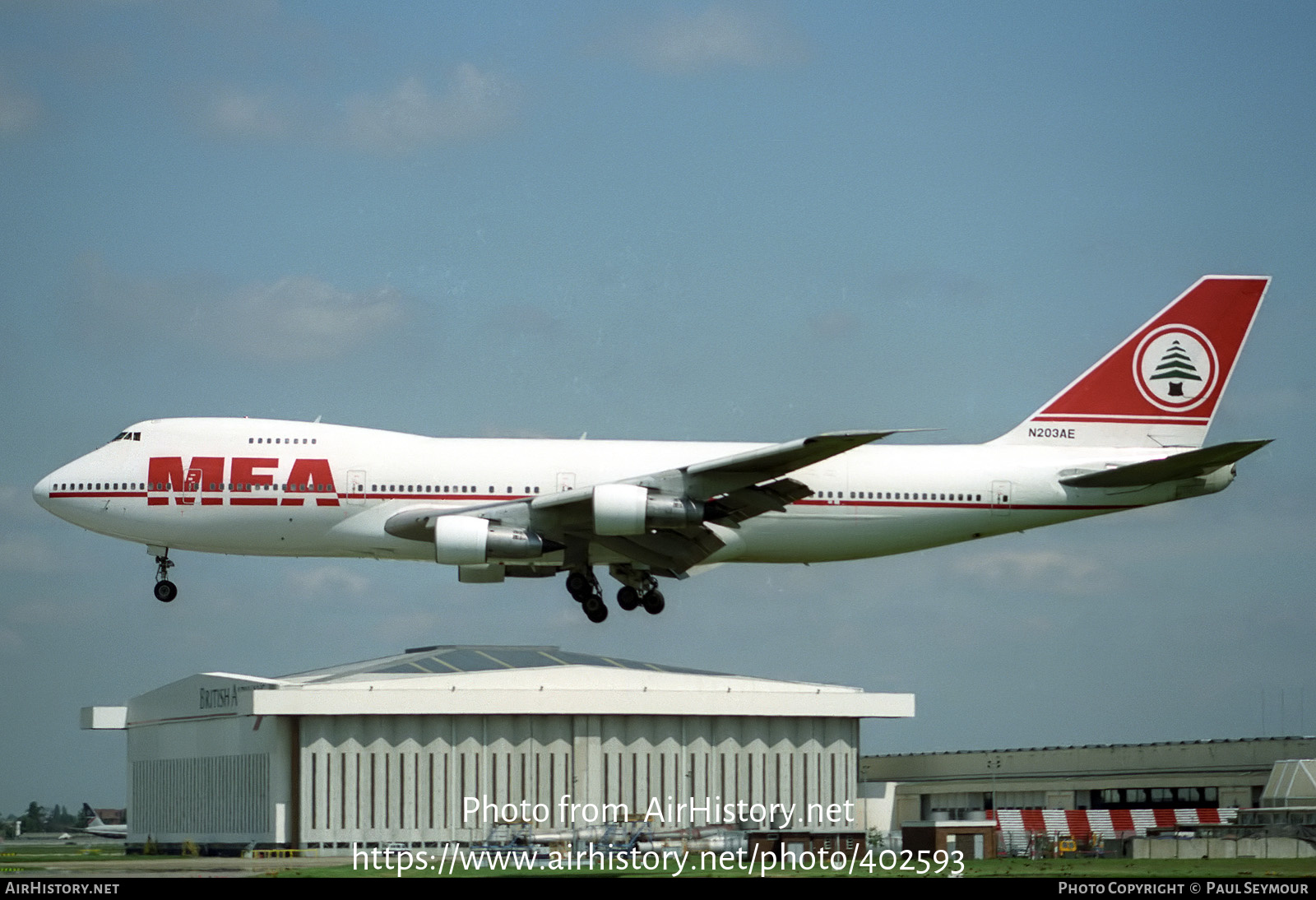 Aircraft Photo of N203AE | Boeing 747-2B4BM | MEA - Middle East Airlines | AirHistory.net #402593