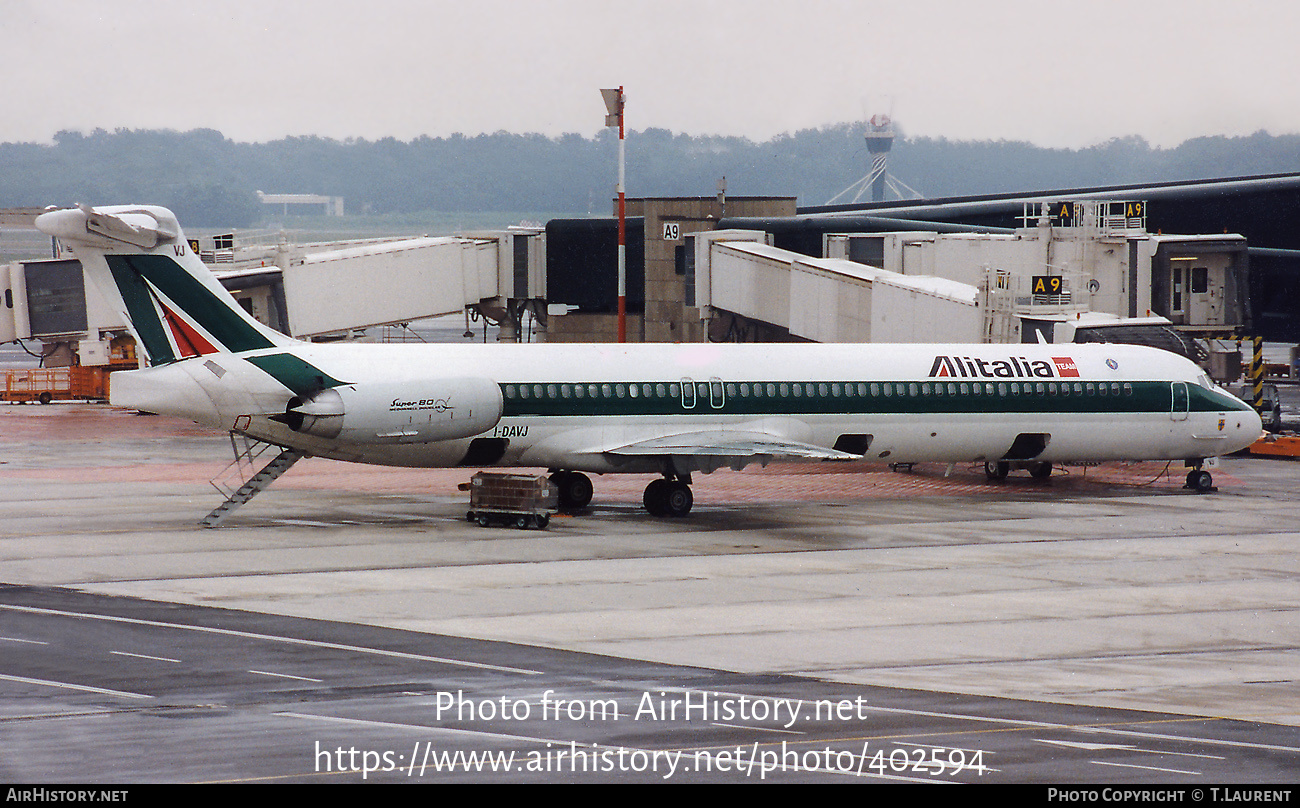 Aircraft Photo of I-DAVJ | McDonnell Douglas MD-82 (DC-9-82) | Alitalia | AirHistory.net #402594