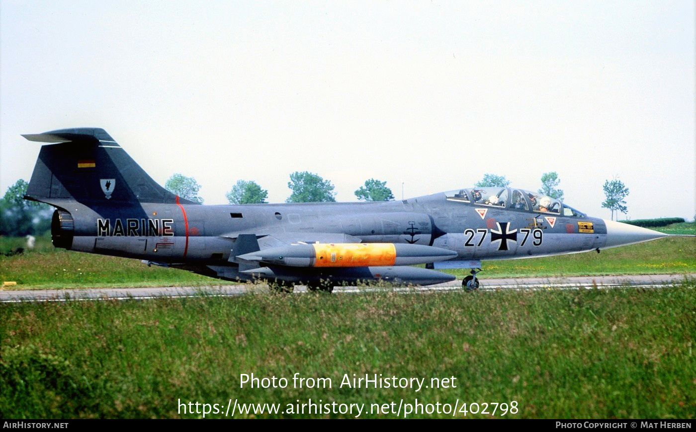 Aircraft Photo of 2779 | Lockheed TF-104G Starfighter | Germany - Navy | AirHistory.net #402798