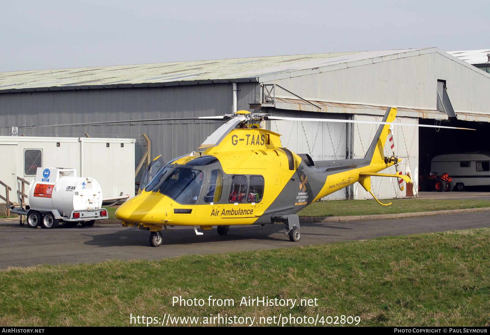 Aircraft Photo of G-TAAS | AgustaWestland AW-109SP GrandNew | Derbyshire, Leicestershire & Rutland Air Ambulance | AirHistory.net #402809