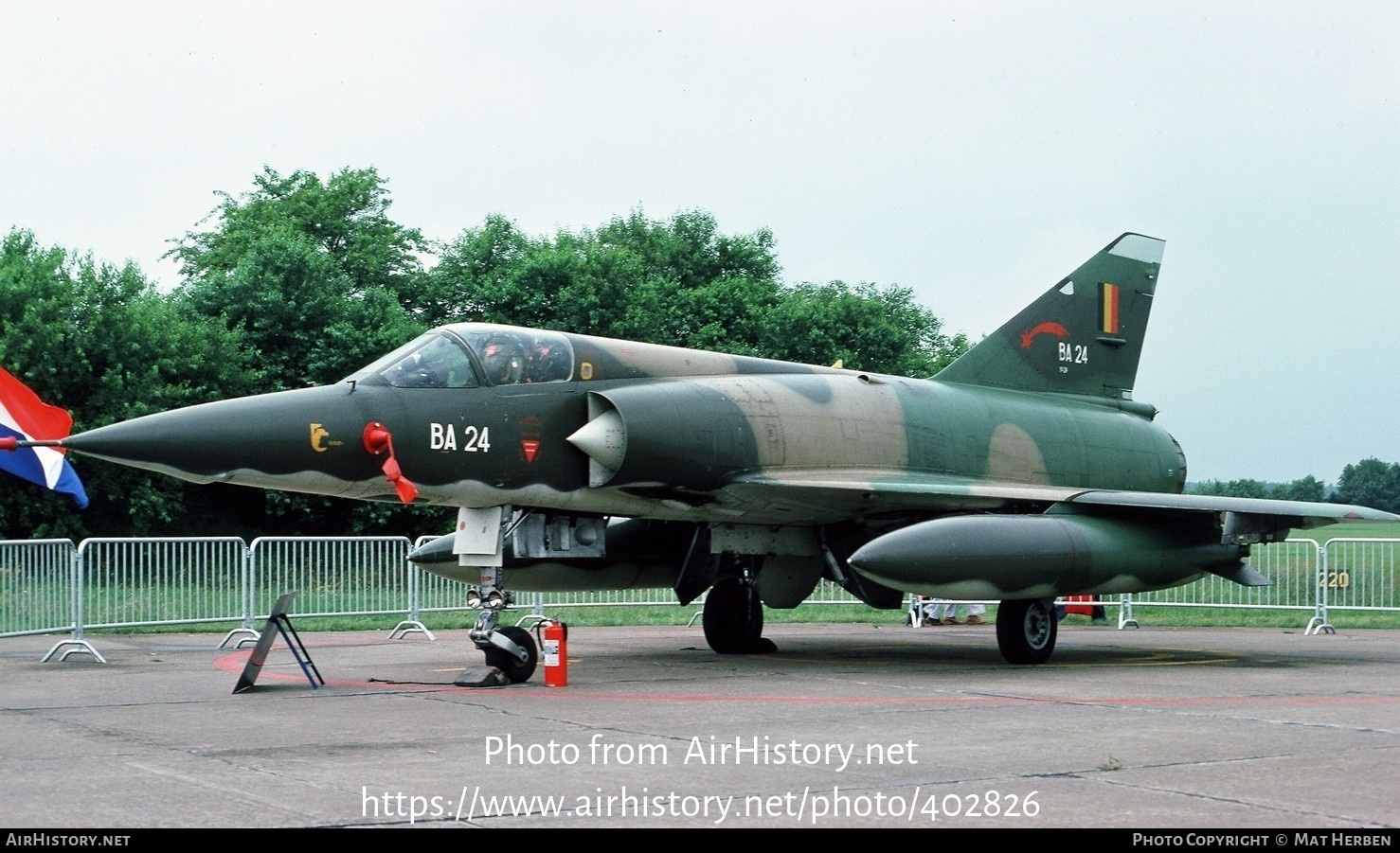 Aircraft Photo of BA24 | Dassault Mirage 5BA | Belgium - Air Force | AirHistory.net #402826