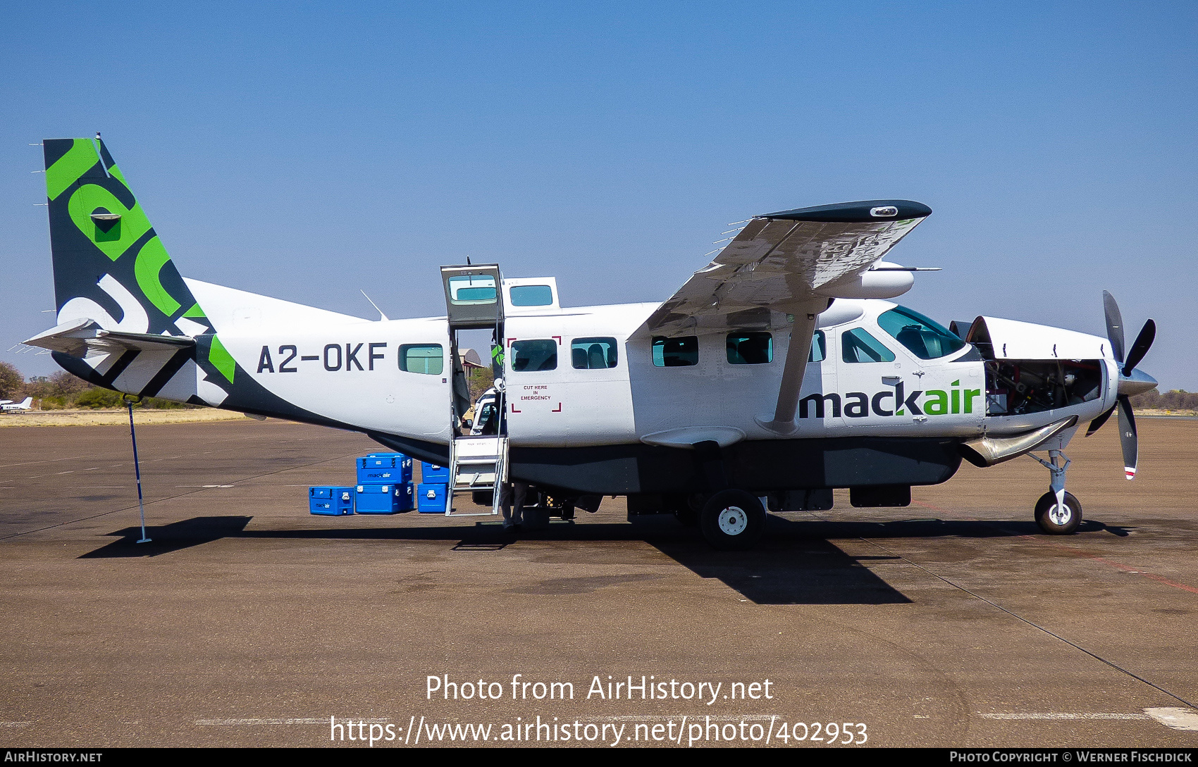 Aircraft Photo of A2-OKF | Cessna 208B Grand Caravan EX | Mack Air | AirHistory.net #402953