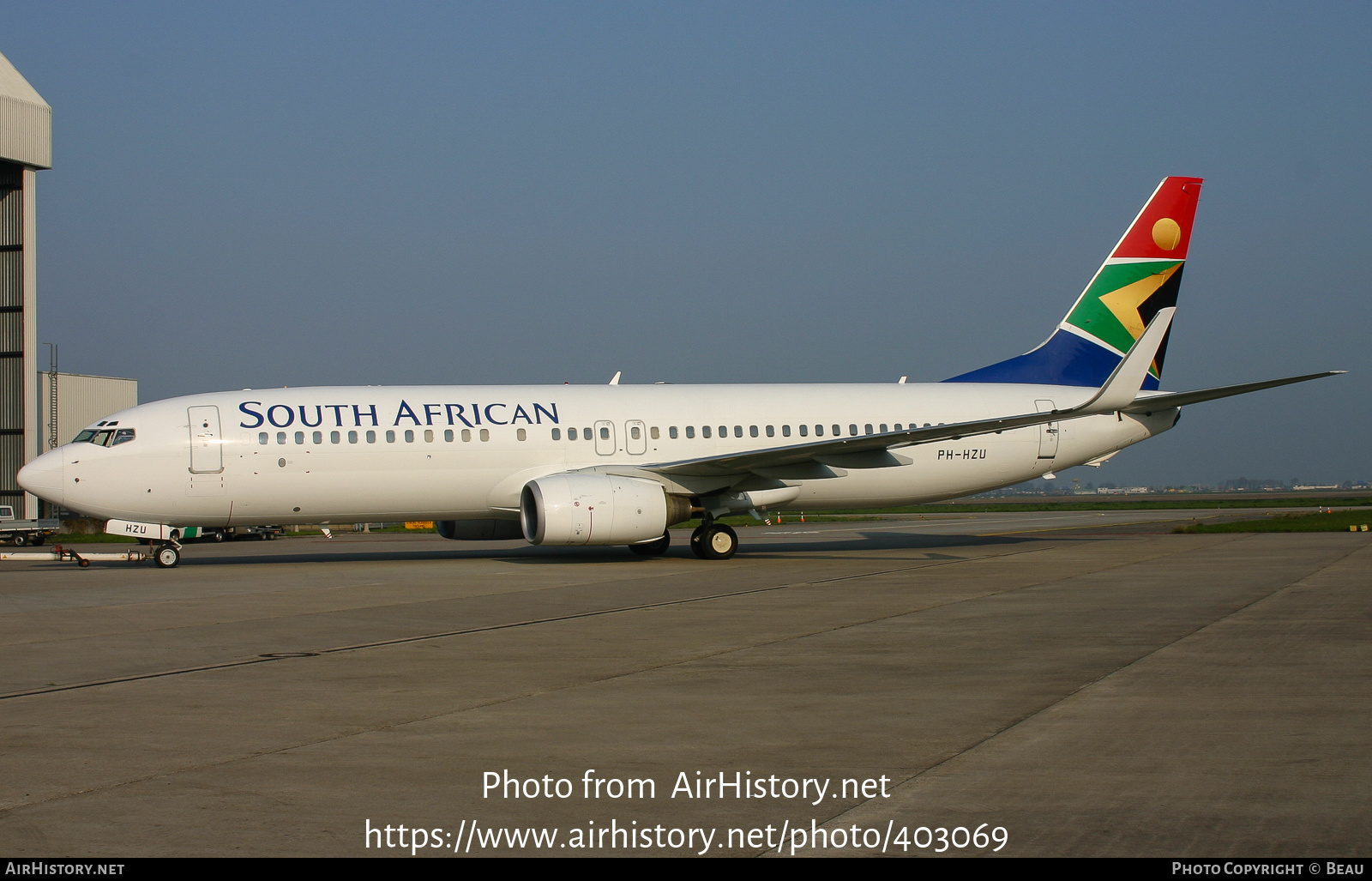 Aircraft Photo of PH-HZU | Boeing 737-8BG | South African Airways | AirHistory.net #403069