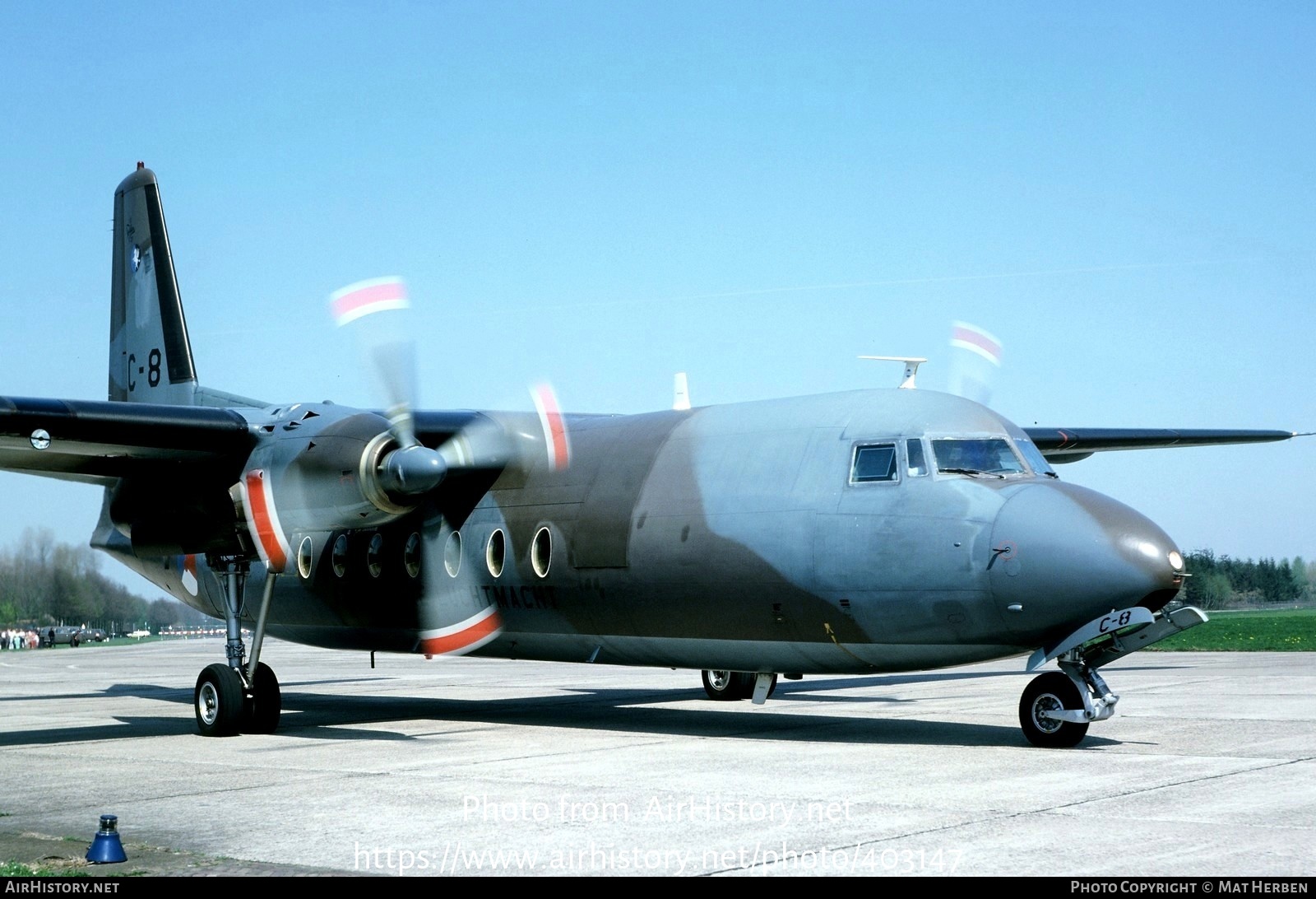 Aircraft Photo of C-8 | Fokker F27-300M Troopship | Netherlands - Air Force | AirHistory.net #403147