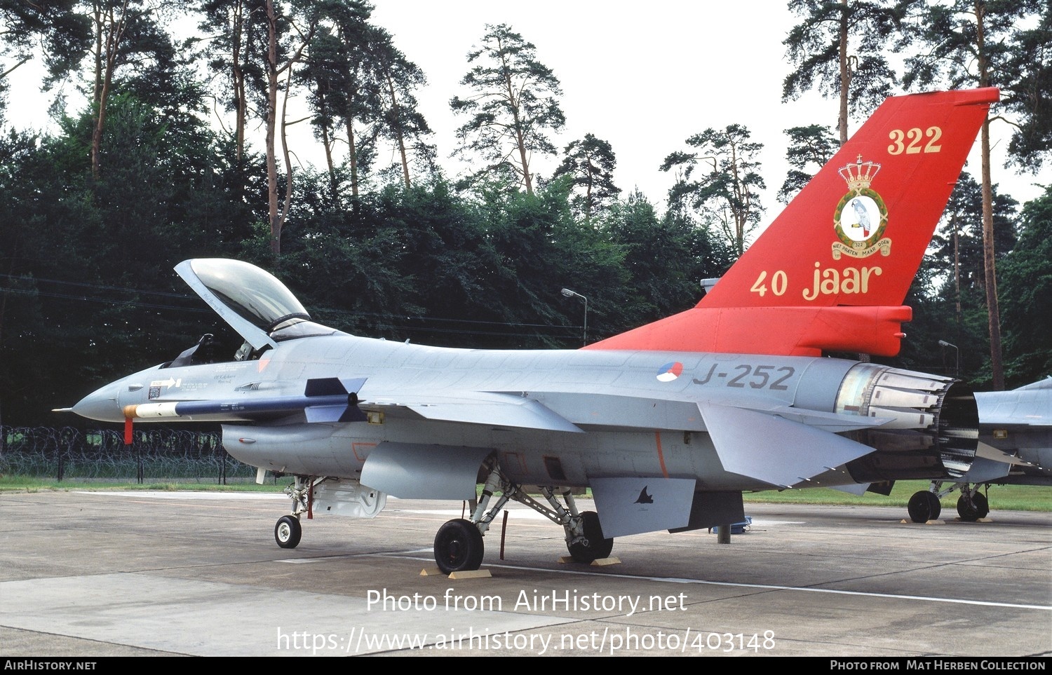 Aircraft Photo of J-252 | General Dynamics F-16A Fighting Falcon | Netherlands - Air Force | AirHistory.net #403148