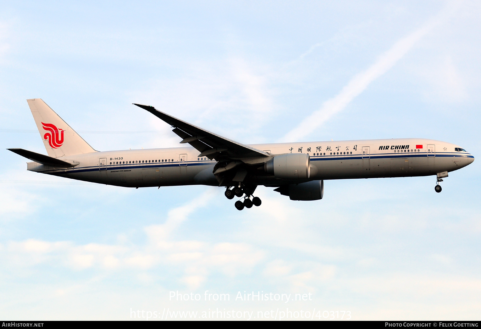 Aircraft Photo of B-1430 | Boeing 777-300/ER | Air China | AirHistory.net #403173