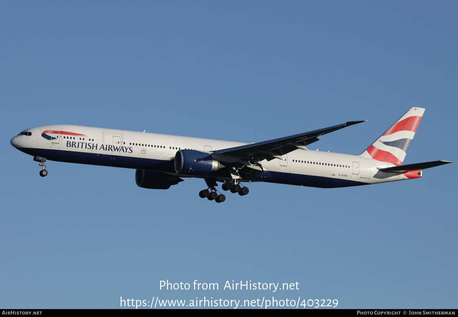 Aircraft Photo of G-STBI | Boeing 777-336/ER | British Airways | AirHistory.net #403229