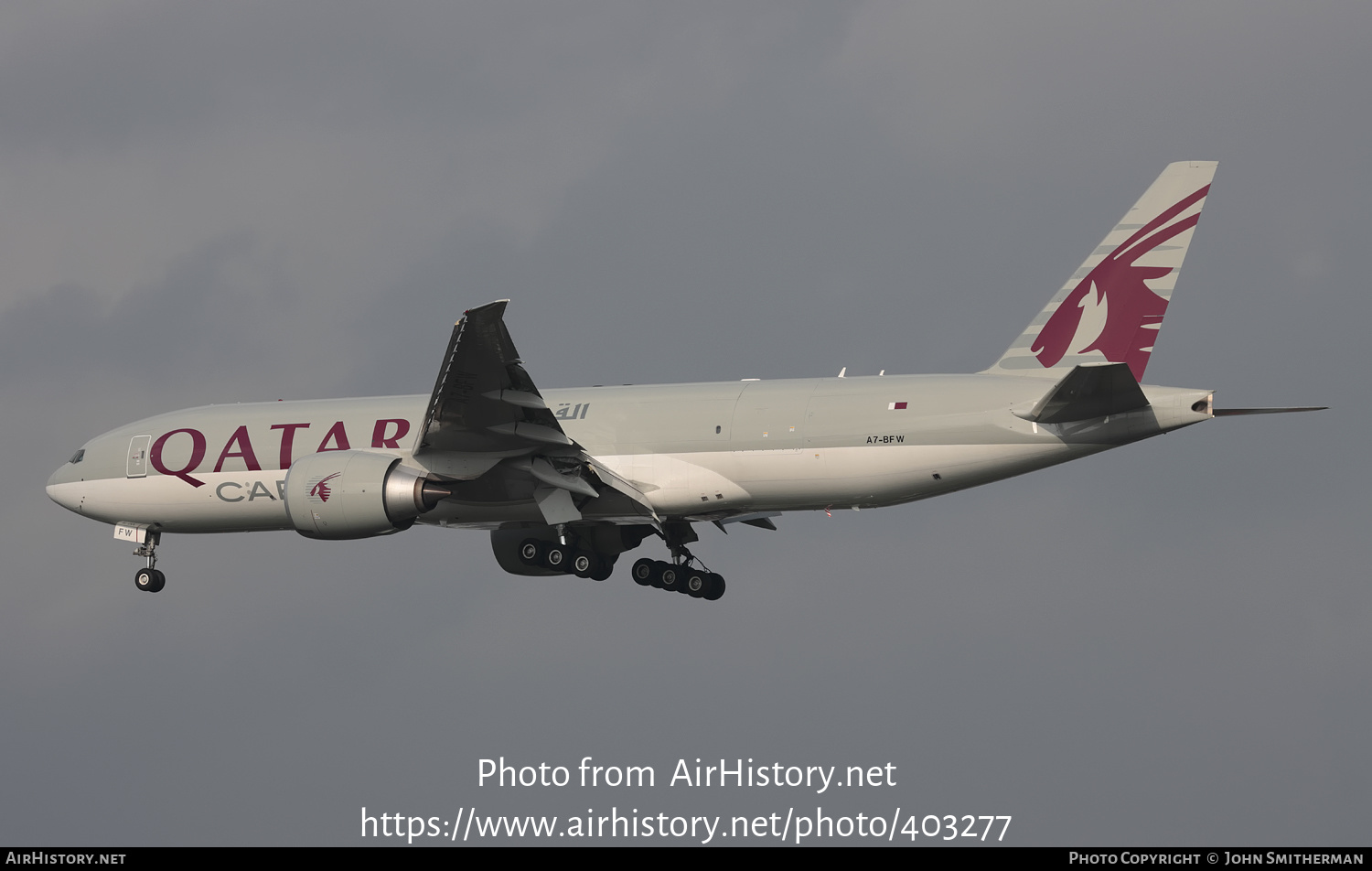 Aircraft Photo of A7-BFW | Boeing 777-F | Qatar Airways Cargo | AirHistory.net #403277