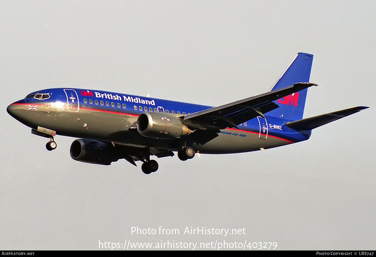 Aircraft Photo of G-BVKC | Boeing 737-59D | British Midland Airways - BMA | AirHistory.net #403279