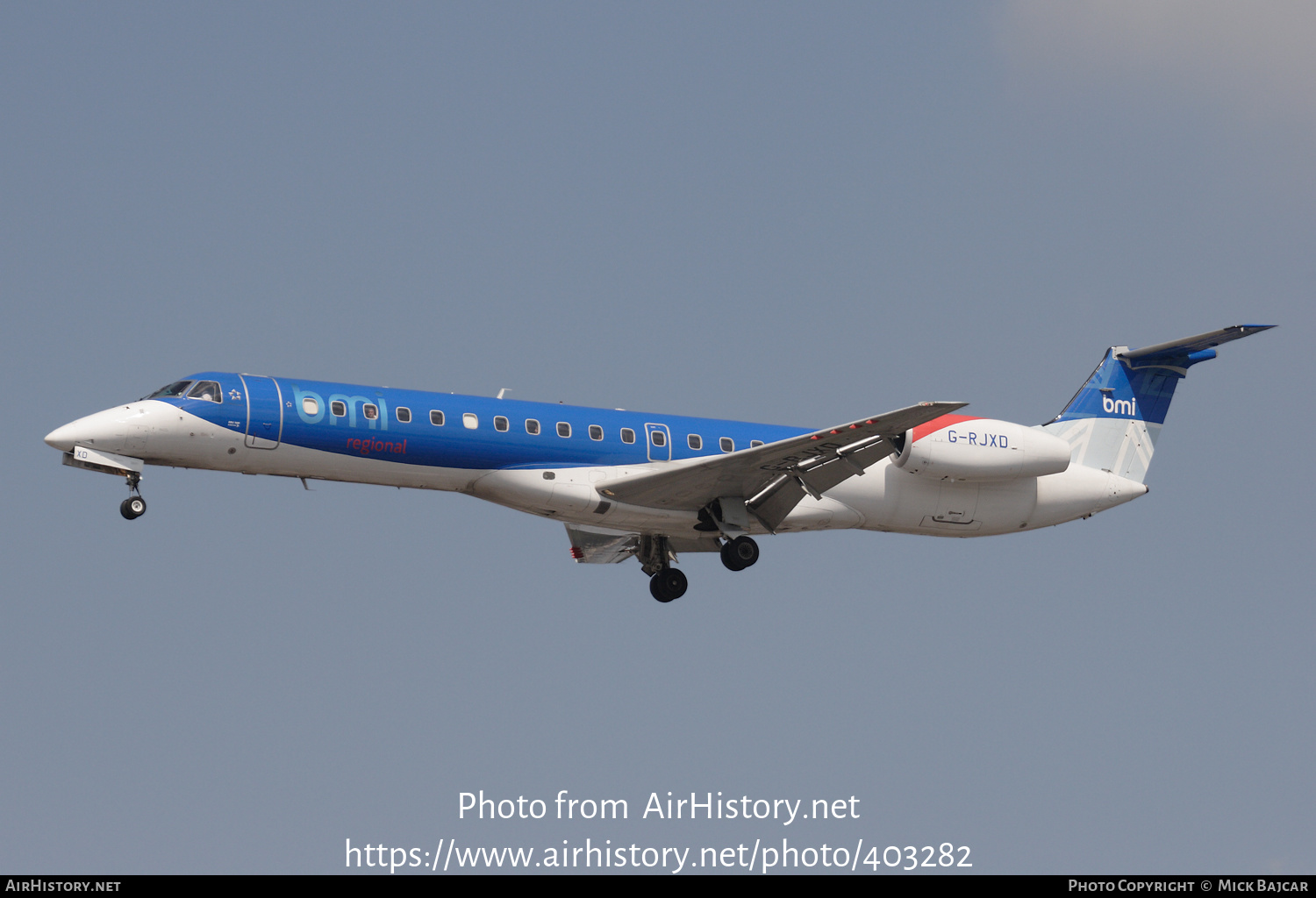 Aircraft Photo of G-RJXD | Embraer ERJ-145EP (EMB-145EP) | BMI Regional | AirHistory.net #403282