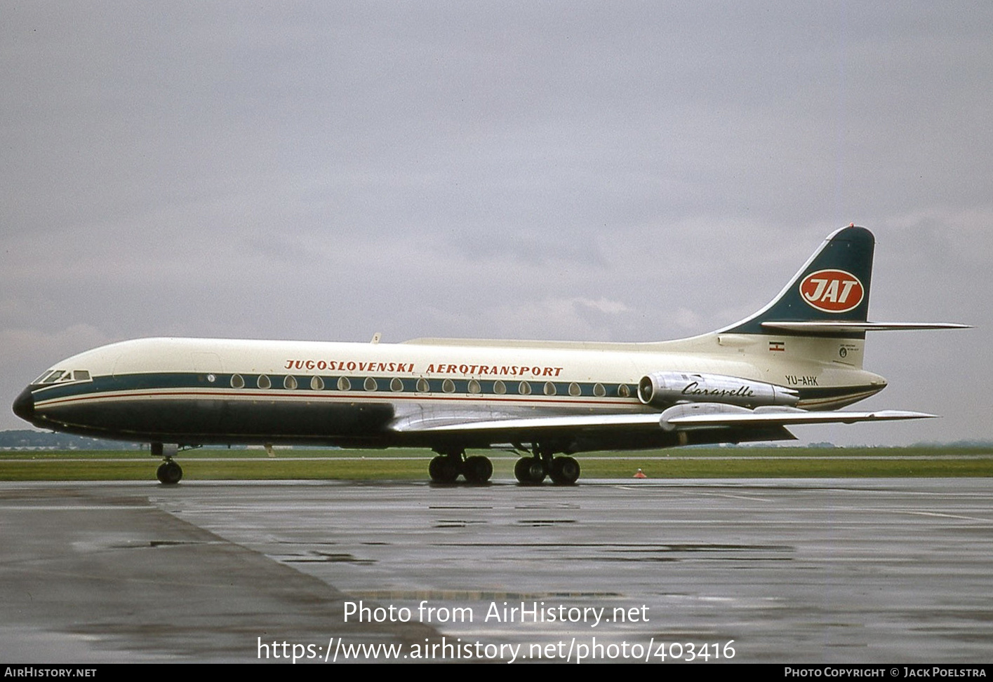 Aircraft Photo of YU-AHK | Sud SE-210 Caravelle VI-N | JAT Yugoslav Airlines - Jugoslovenski Aerotransport | AirHistory.net #403416