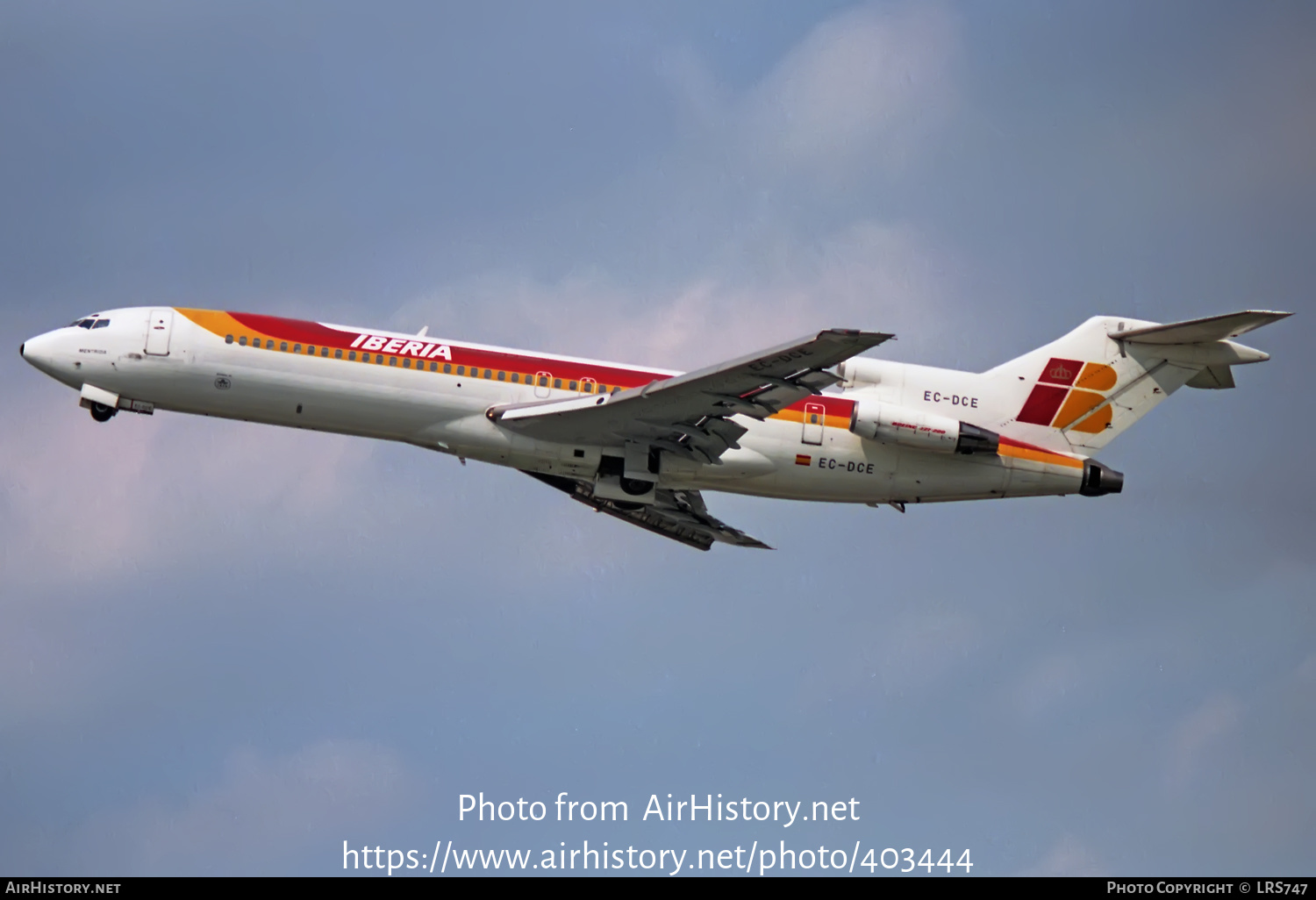 Aircraft Photo of EC-DCE | Boeing 727-256/Adv | Iberia | AirHistory.net #403444