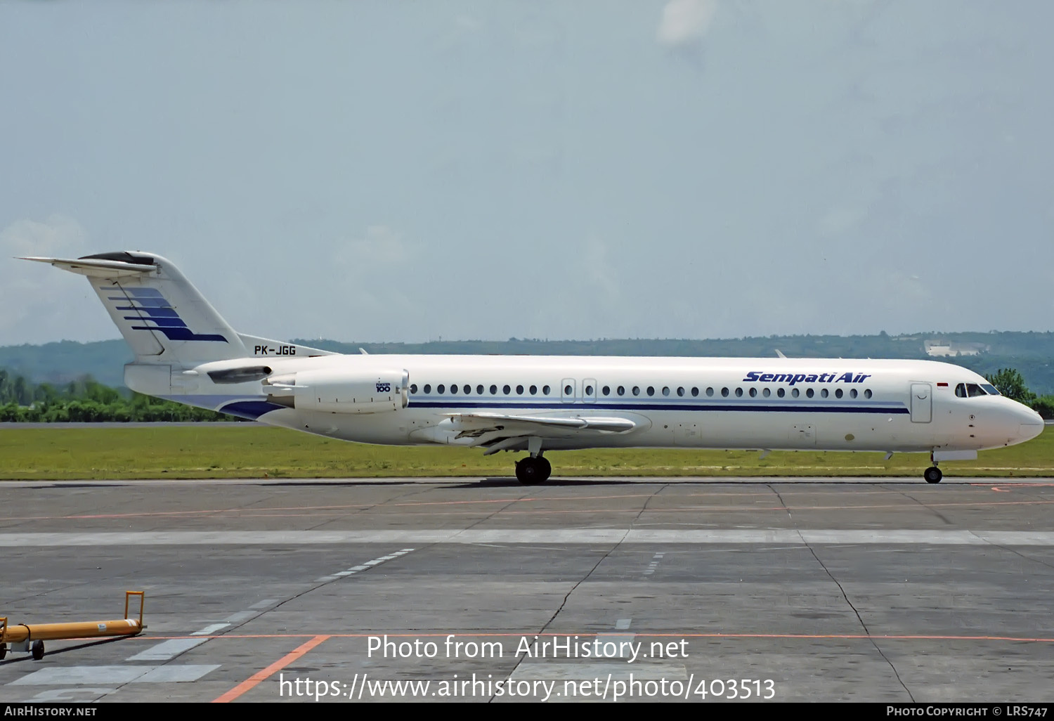 Aircraft Photo of PK-JGG | Fokker 100 (F28-0100) | Sempati Air | AirHistory.net #403513