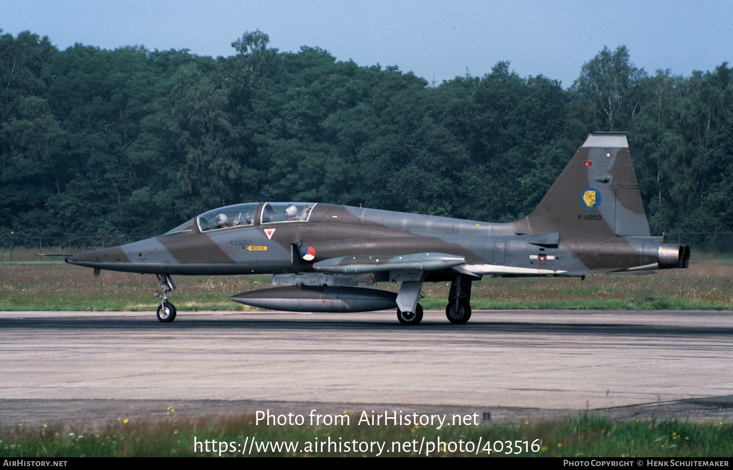 Aircraft Photo of K-4003 | Canadair NF-5B | Netherlands - Air Force | AirHistory.net #403516