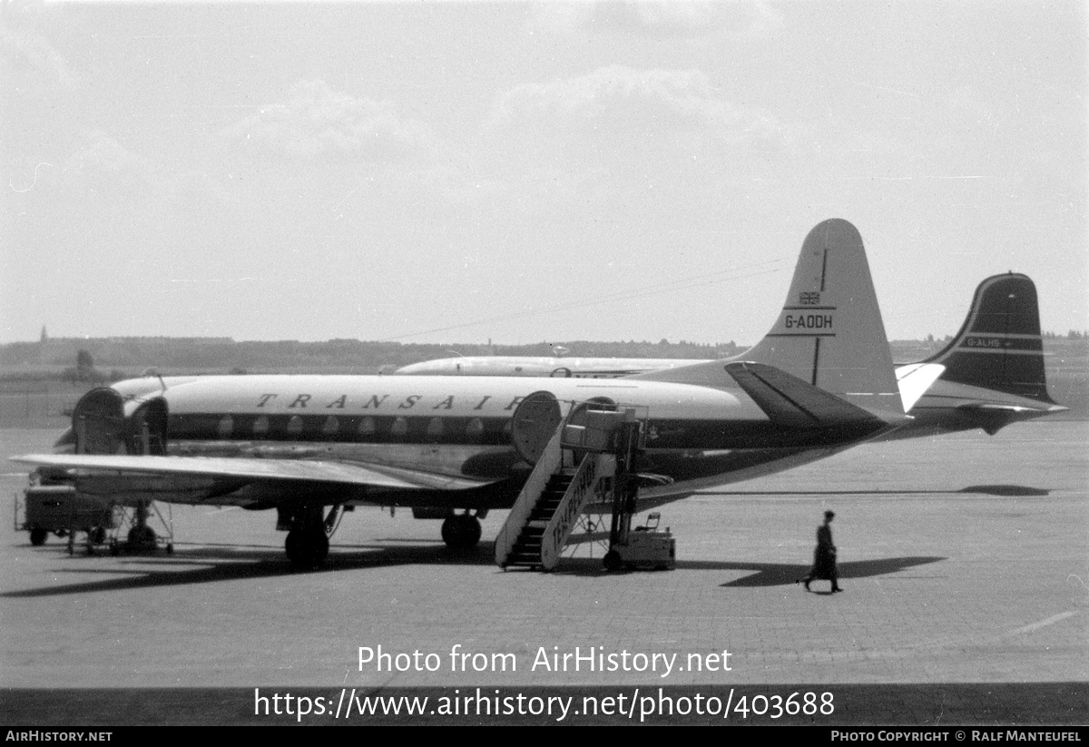 Aircraft Photo of G-AODH | Vickers 736 Viscount | Transair | AirHistory.net #403688