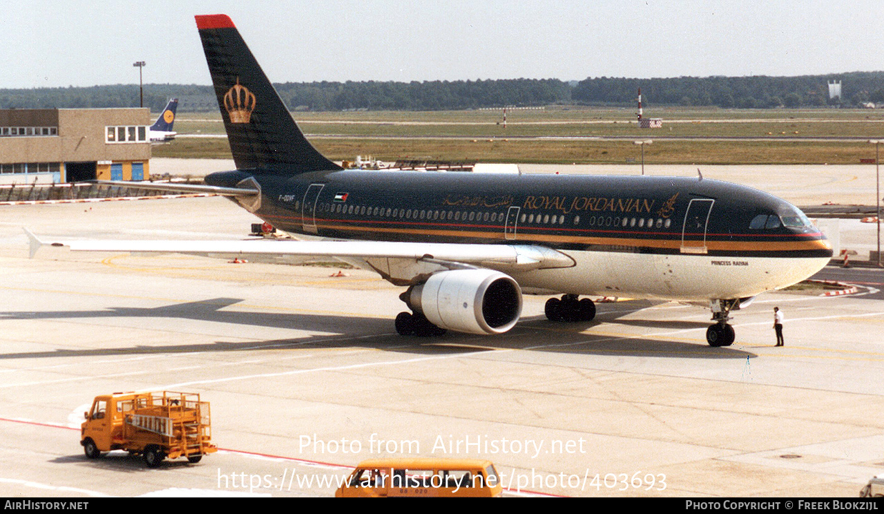 Aircraft Photo of F-ODVF | Airbus A310-304/F | Royal Jordanian Airlines | AirHistory.net #403693