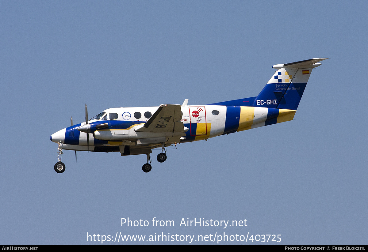 Aircraft Photo of EC-GHZ | Beech 200 Super King Air | Servicio de Urgencias Canario - SUC | AirHistory.net #403725