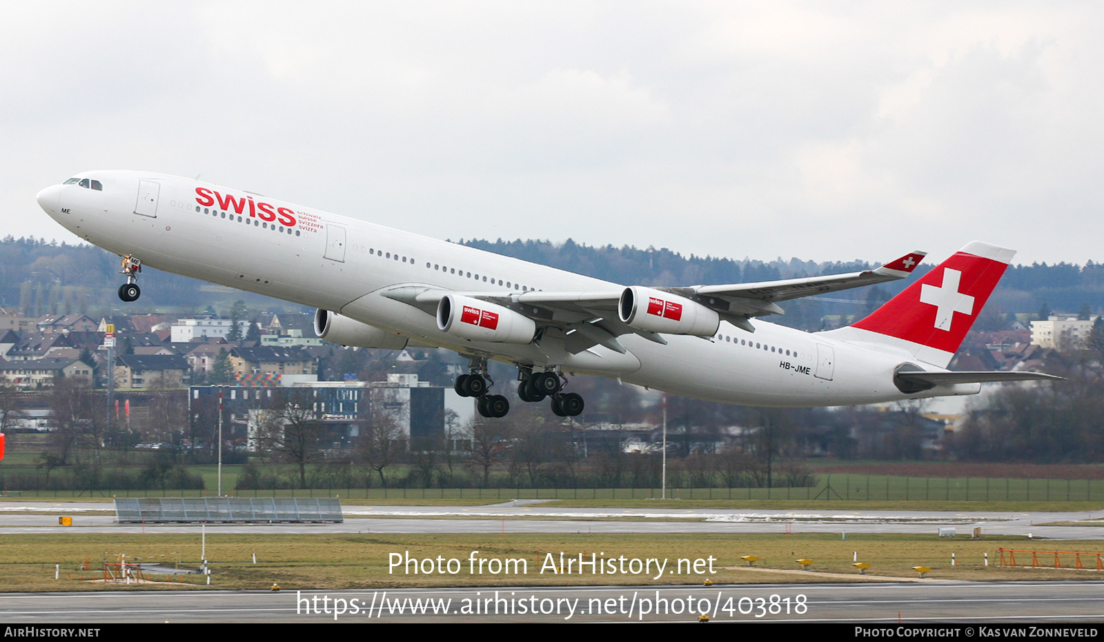 Aircraft Photo of HB-JME | Airbus A340-313X | Swiss International Air Lines | AirHistory.net #403818