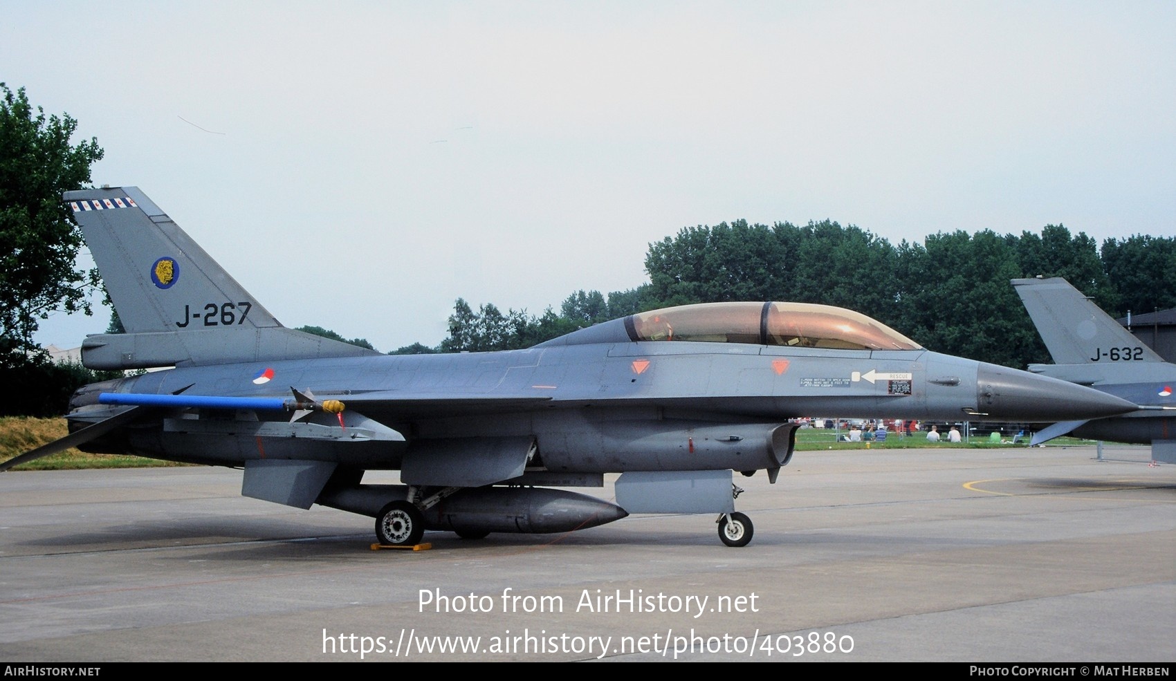 Aircraft Photo of J-267 | General Dynamics F-16B Fighting Falcon | Netherlands - Air Force | AirHistory.net #403880