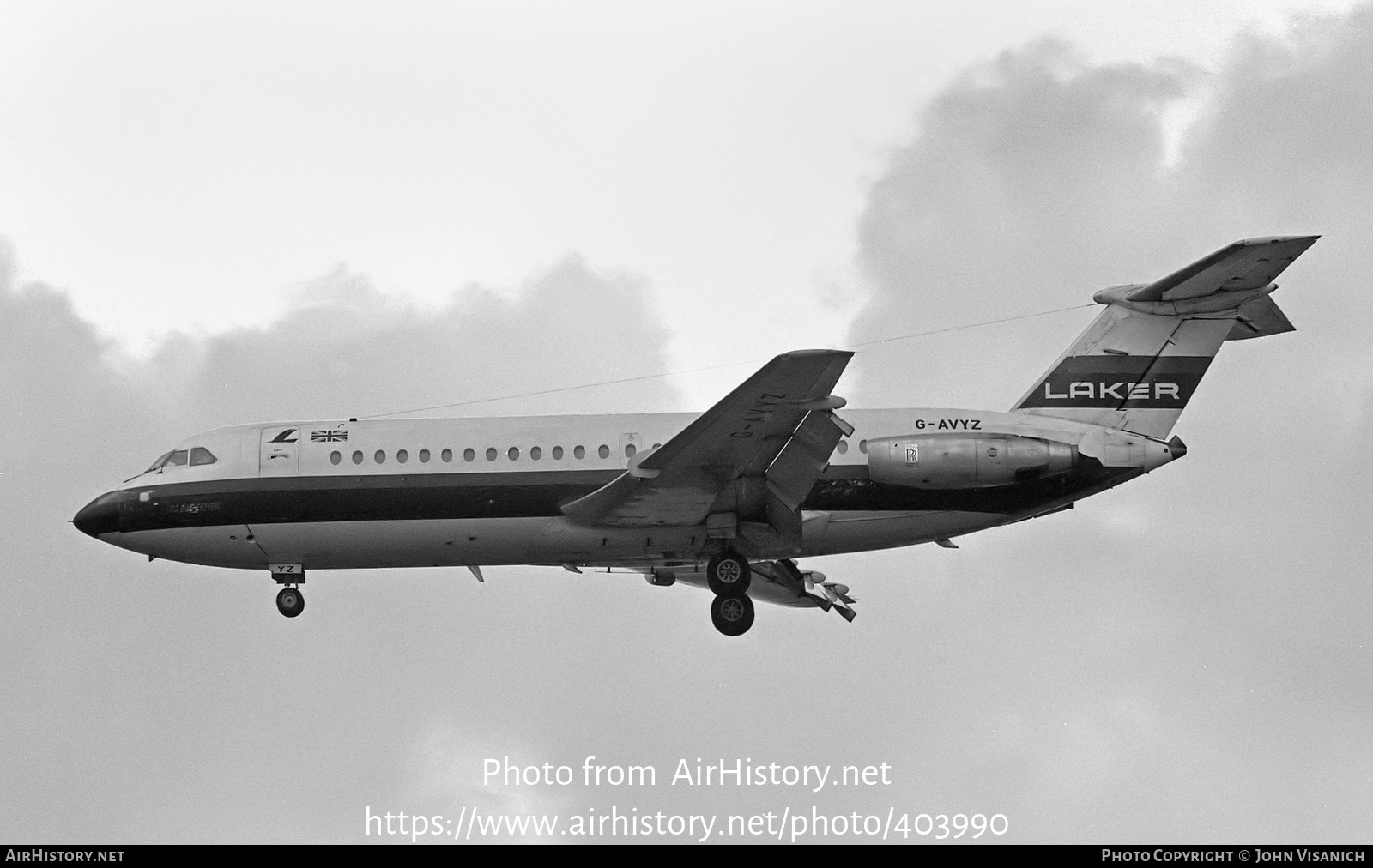 Aircraft Photo of G-AVYZ | BAC 111-320AZ One-Eleven | Laker Airways | AirHistory.net #403990