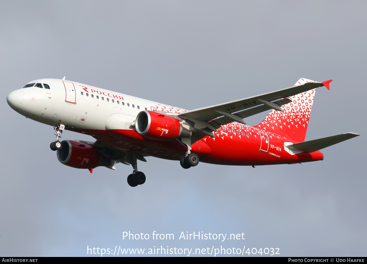 Aircraft Photo of VP-BIV | Airbus A319-115 | Rossiya - Russian Airlines | AirHistory.net #404032