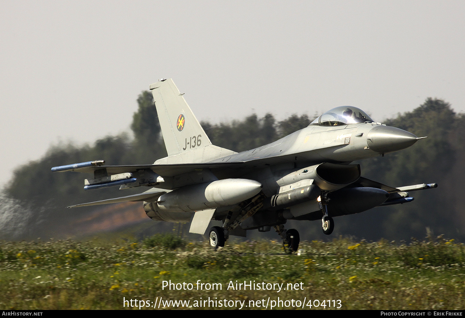 Aircraft Photo of J-136 | General Dynamics F-16AM Fighting Falcon | Netherlands - Air Force | AirHistory.net #404113