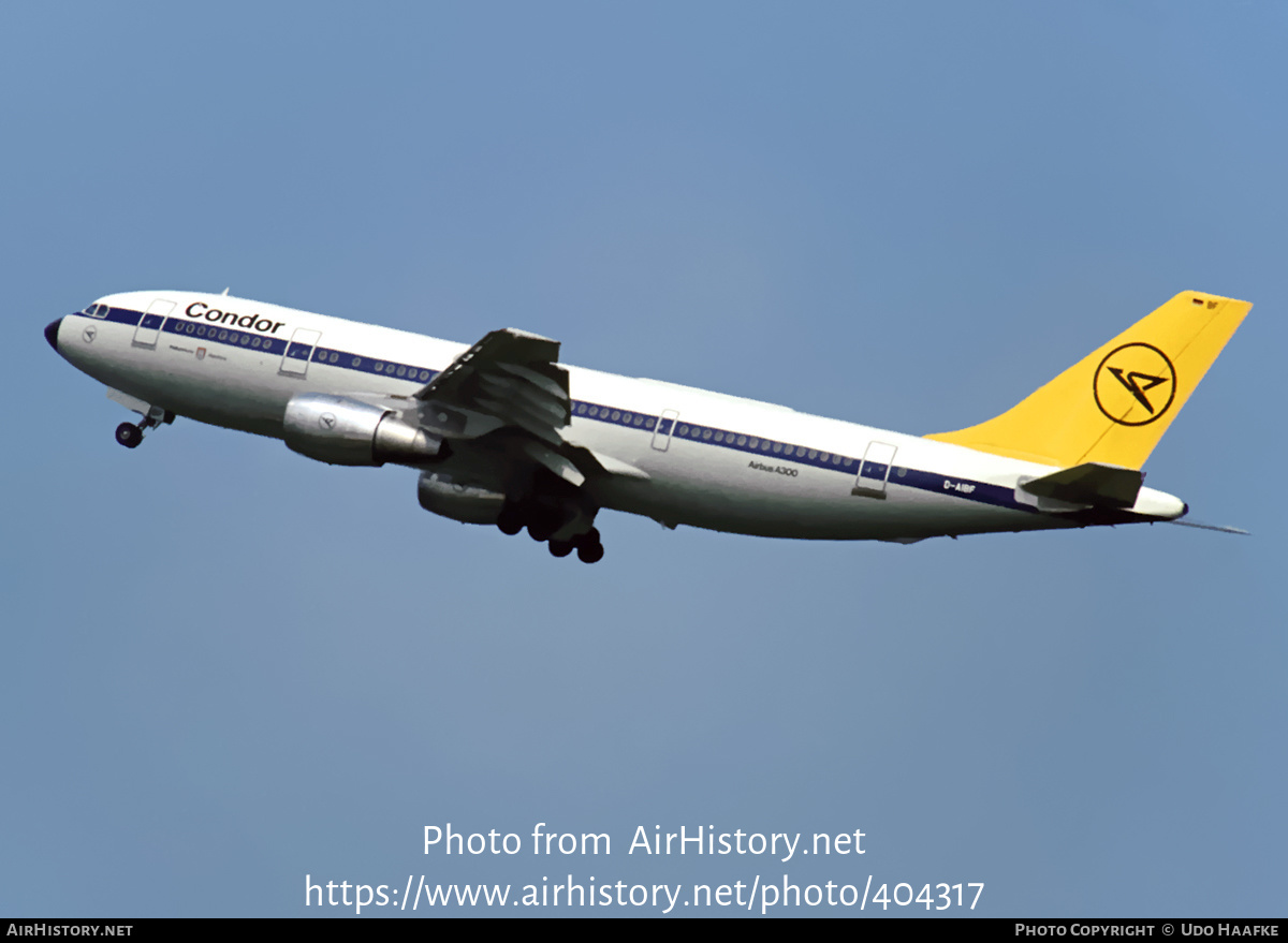 Aircraft Photo of D-AIBF | Airbus A300B4-203 | Condor Flugdienst | AirHistory.net #404317