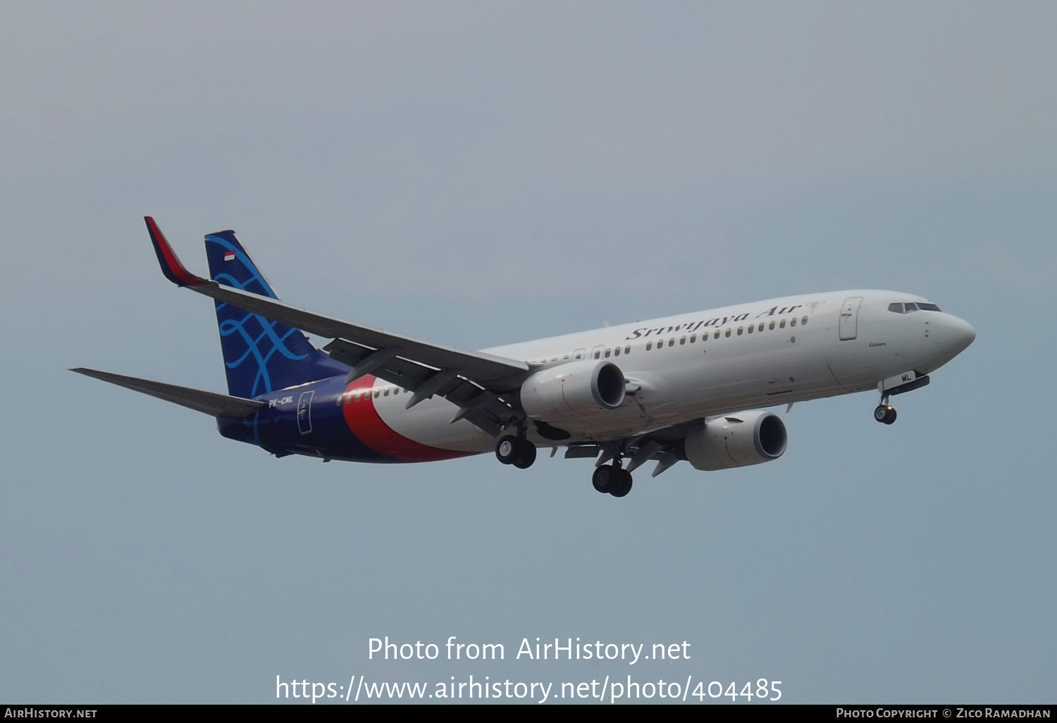 Aircraft Photo of PK-CML | Boeing 737-809 | Sriwijaya Air | AirHistory.net #404485