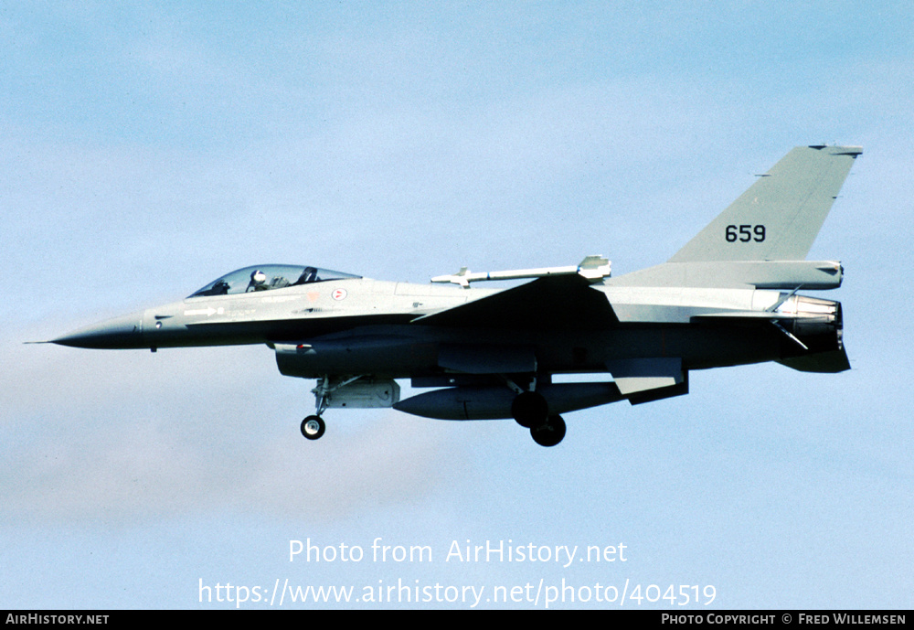 Aircraft Photo of 659 | General Dynamics F-16A Fighting Falcon | Norway - Air Force | AirHistory.net #404519