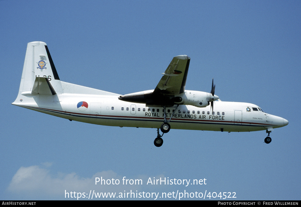 Aircraft Photo of U-06 | Fokker 50 | Netherlands - Air Force | AirHistory.net #404522