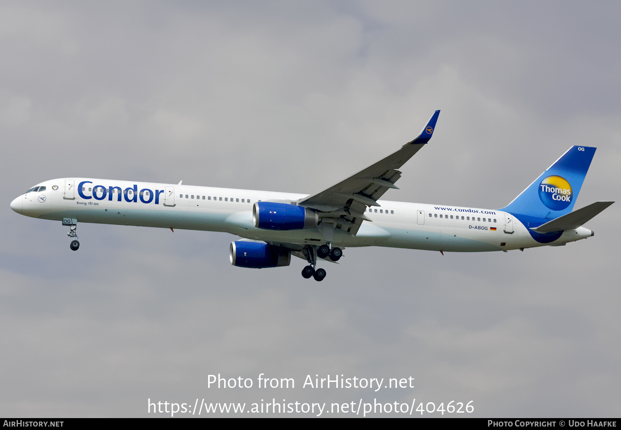 Aircraft Photo of D-ABOG | Boeing 757-330 | Condor Flugdienst | AirHistory.net #404626