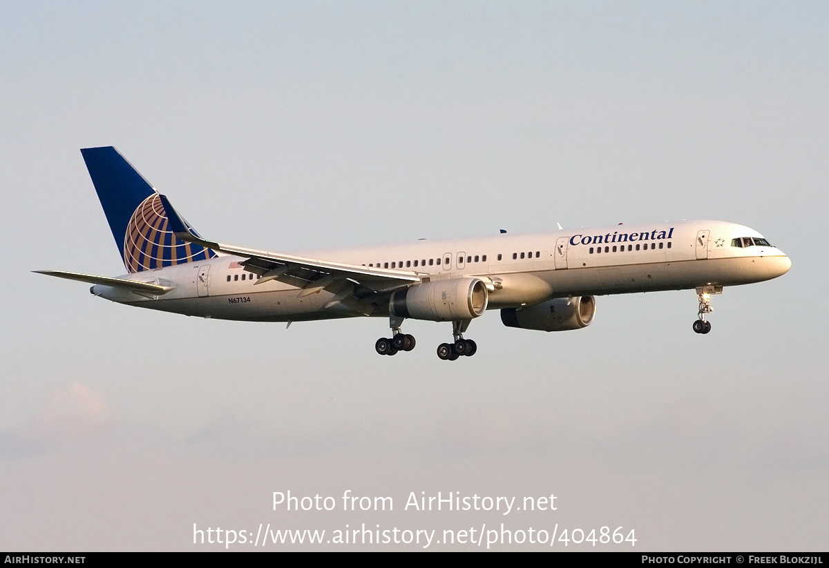 Aircraft Photo of N67134 | Boeing 757-224 | Continental Airlines | AirHistory.net #404864