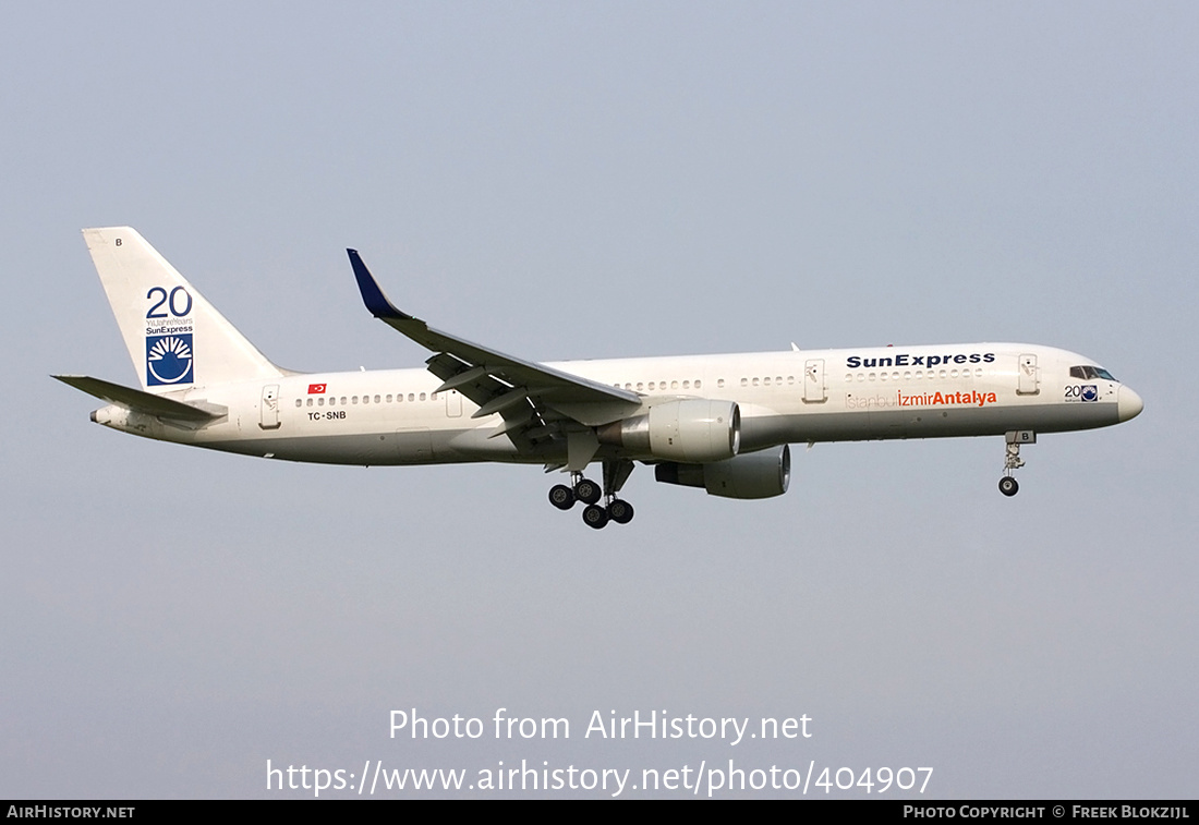 Aircraft Photo of TC-SNB | Boeing 757-2Q8 | SunExpress | AirHistory.net #404907