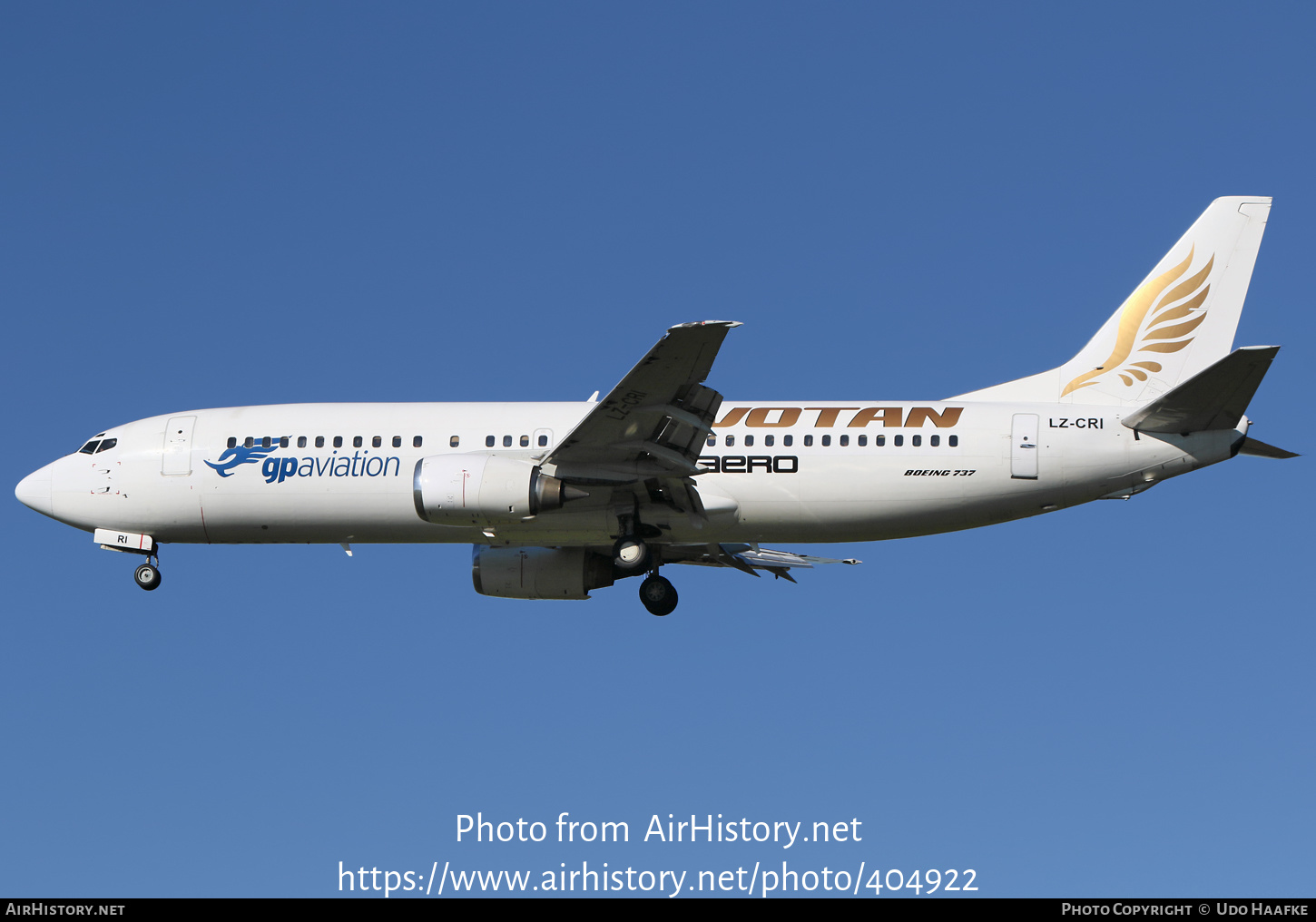 Aircraft Photo of LZ-CRI | Boeing 737-446 | GP Aviation Services | AirHistory.net #404922