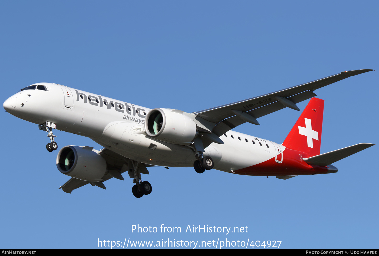 Aircraft Photo of HB-AZF | Embraer 190-E2 (ERJ-190-300) | Helvetic Airways | AirHistory.net #404927