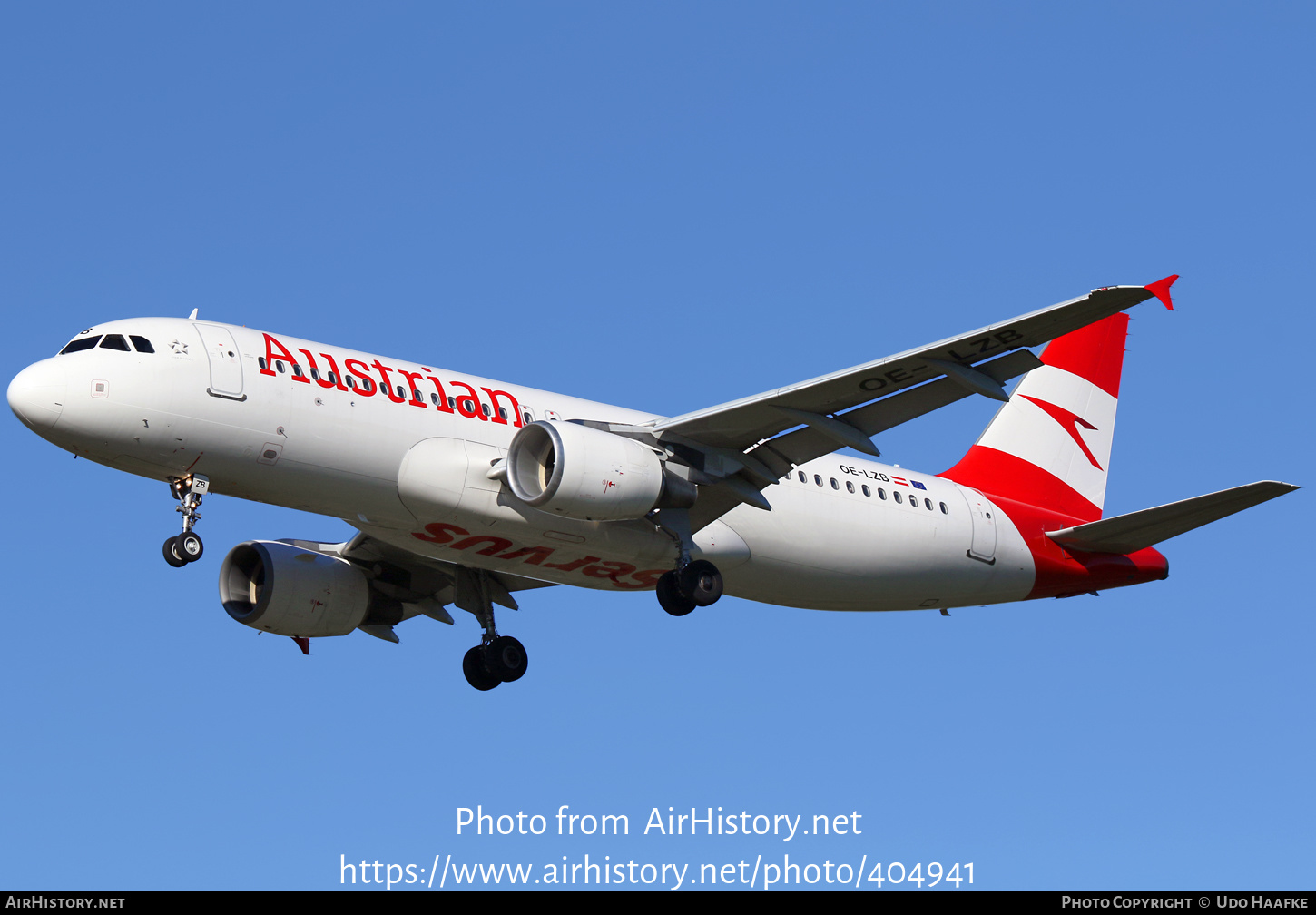 Aircraft Photo of OE-LZB | Airbus A320-214 | Austrian Airlines | AirHistory.net #404941