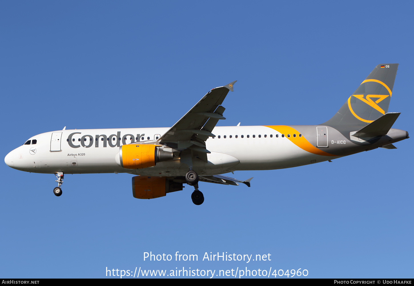 Aircraft Photo of D-AICG | Airbus A320-212 | Condor Flugdienst | AirHistory.net #404960