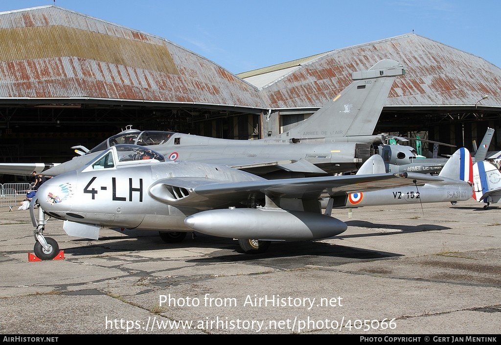 Aircraft Photo of F-AZHX / VZ152 | De Havilland D.H. 100 Vampire FB6 | France - Air Force | AirHistory.net #405066