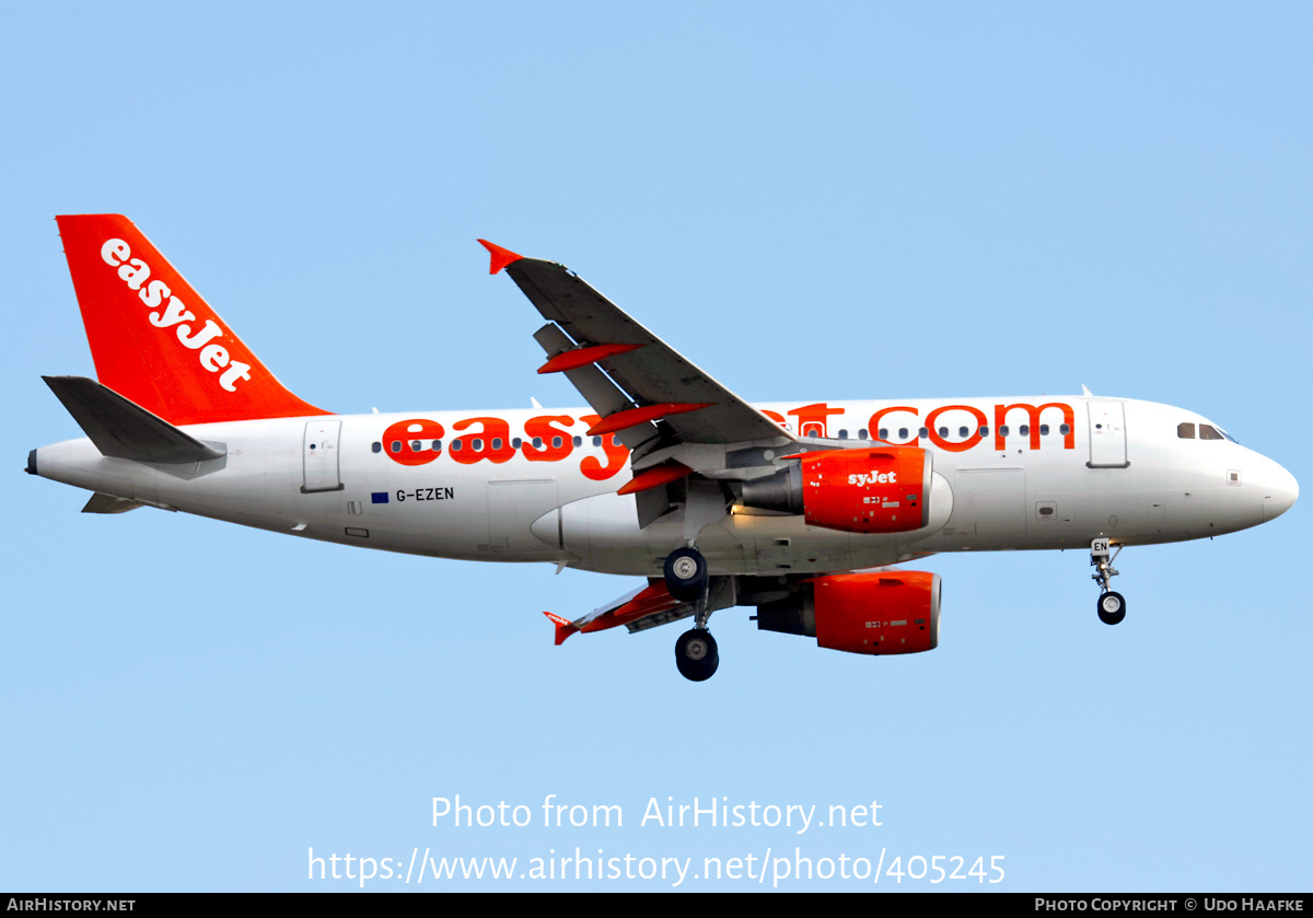 Aircraft Photo of G-EZEN | Airbus A319-111 | EasyJet | AirHistory.net #405245