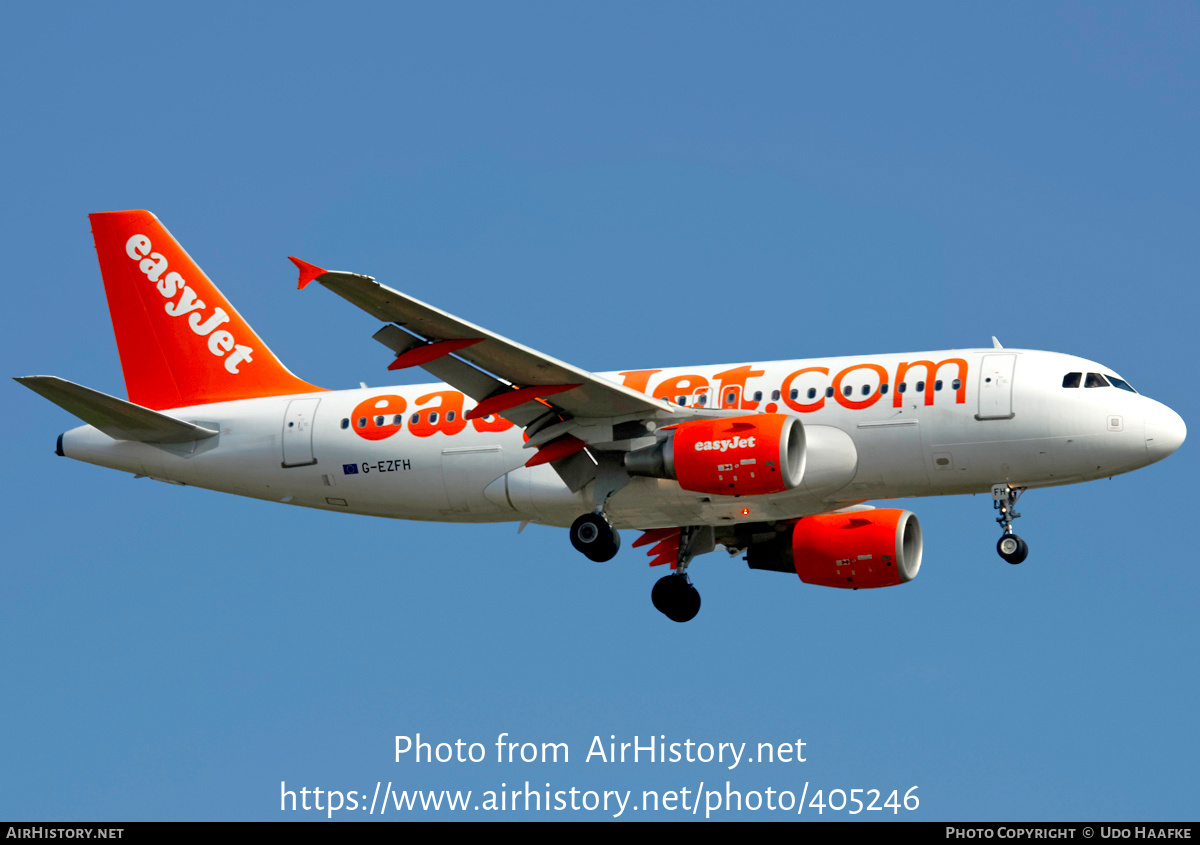 Aircraft Photo of G-EZFH | Airbus A319-111 | EasyJet | AirHistory.net #405246