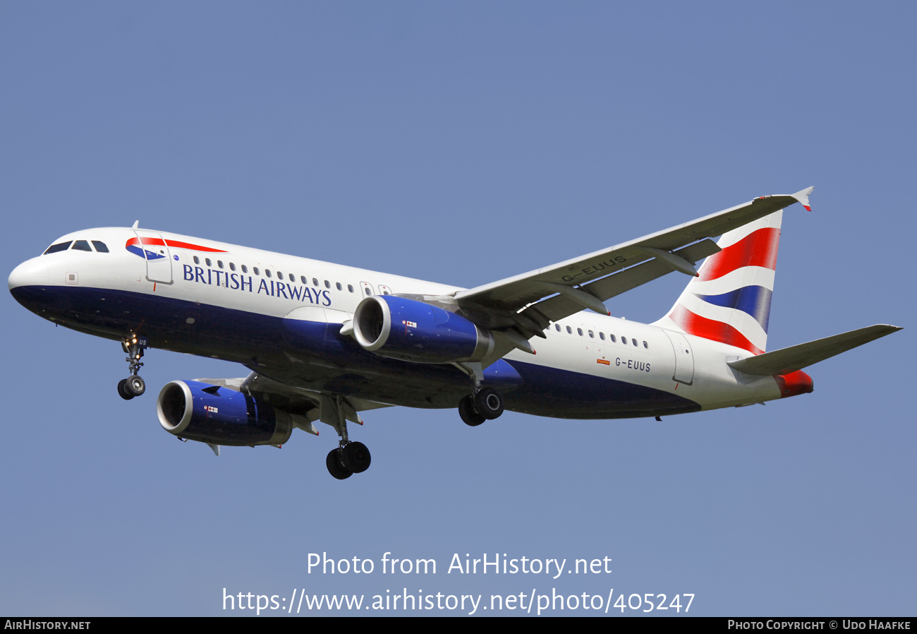 Aircraft Photo of G-EUUS | Airbus A320-232 | British Airways | AirHistory.net #405247