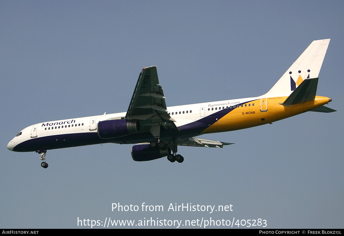 Aircraft Photo of G-MONB | Boeing 757-2T7 | Monarch Airlines | AirHistory.net #405283