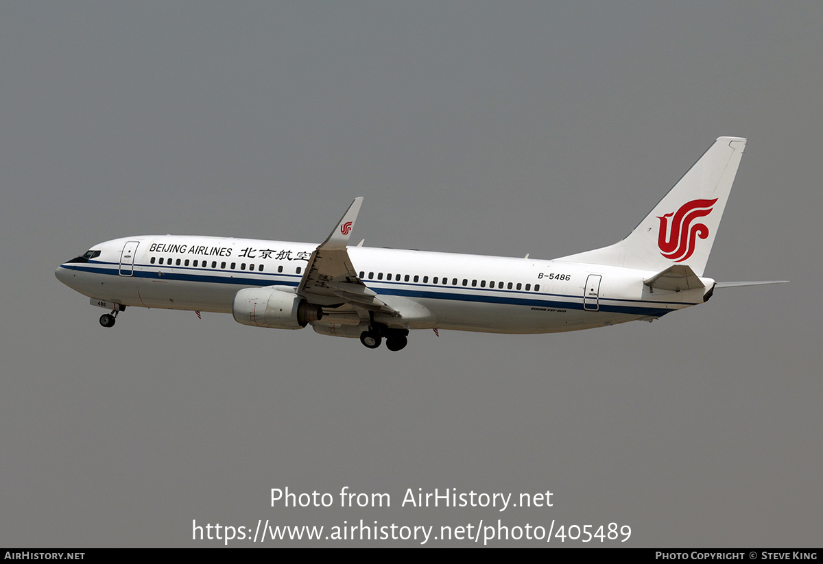 Aircraft Photo of B-5486 | Boeing 737-89L | Beijing Airlines | AirHistory.net #405489