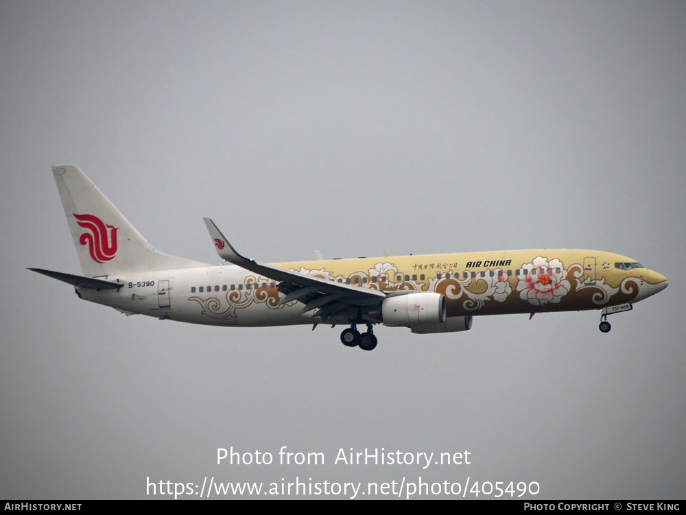 Aircraft Photo of B-5390 | Boeing 737-89L | Air China | AirHistory.net #405490